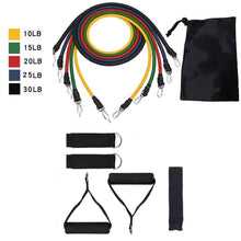 Load image into Gallery viewer, 11pcs Fitness Resistance Band Set